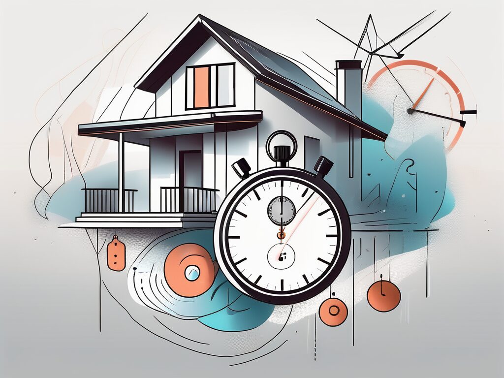 A hawthorne-style house with a price tag hanging from it