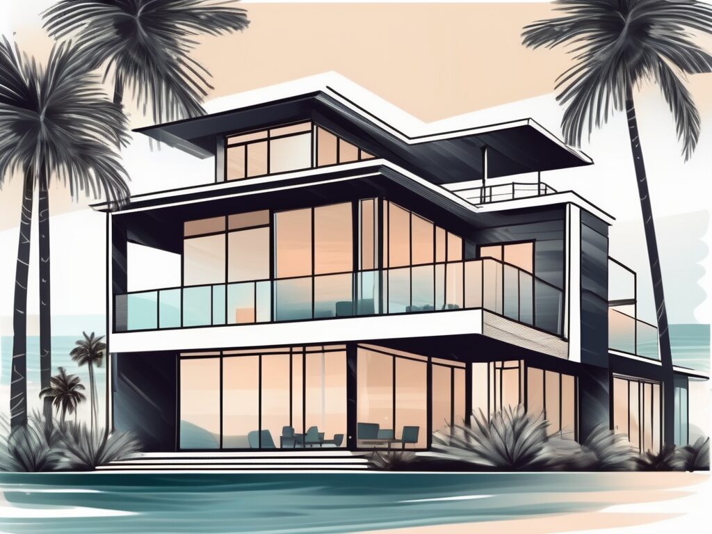 A beautiful house in hillsboro beach with a price tag hanging off it