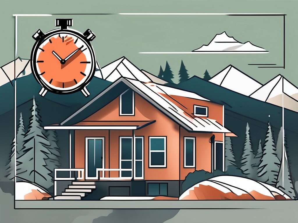 A house with a price tag hanging off it