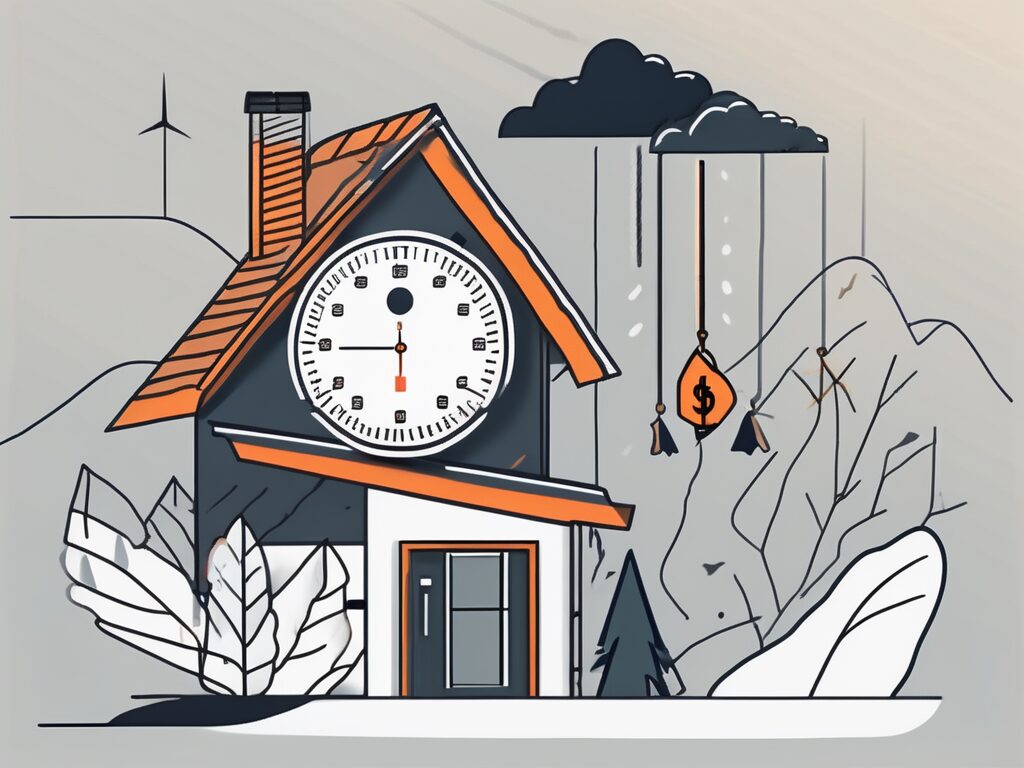 A cozy house located by lake placid with a price tag hanging off of it