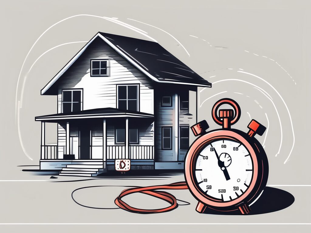 A house with a price tag hanging off it