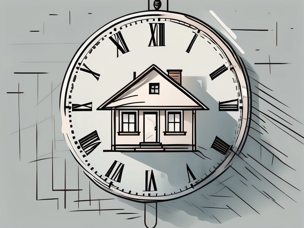 A house with a price tag hanging from it