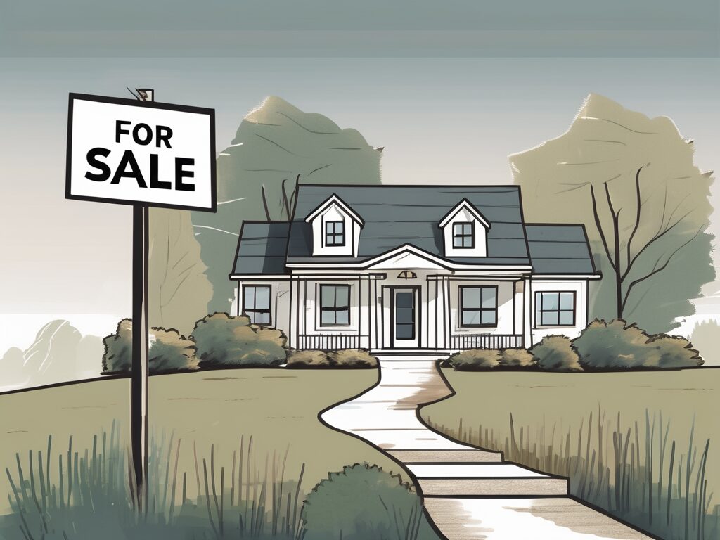 A house with a 'for sale' sign in the picturesque setting of otter creek