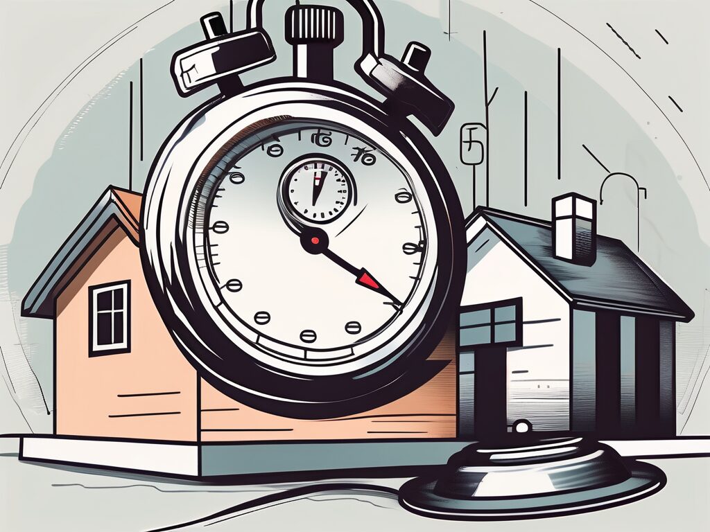 A house with a price tag hanging off it