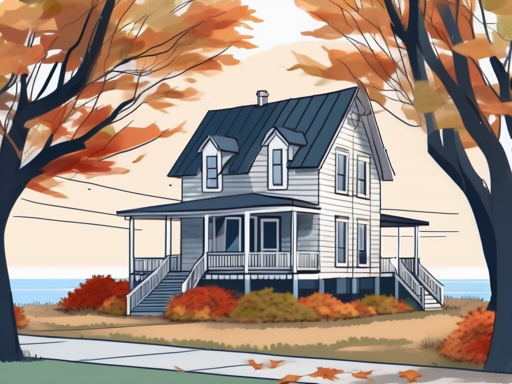 A charming cedar key house with a 'for sale' sign in the yard