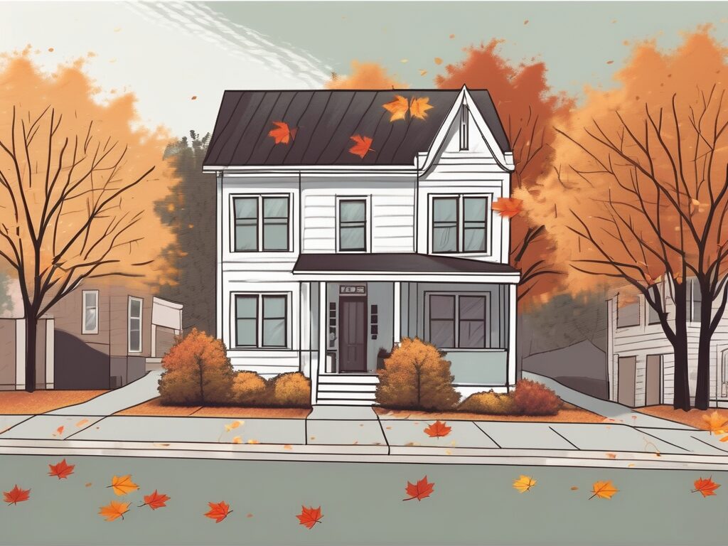 A house with a 'for sale' sign in the tranquil neighborhood of center hill