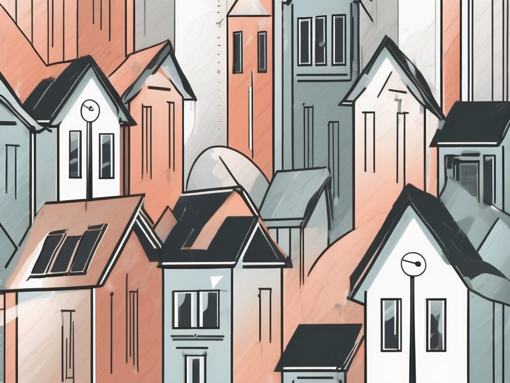 A florida cityscape with various types of houses