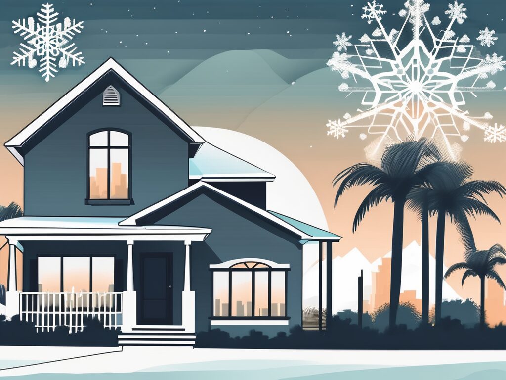 A house with a 'for sale' sign in the front yard