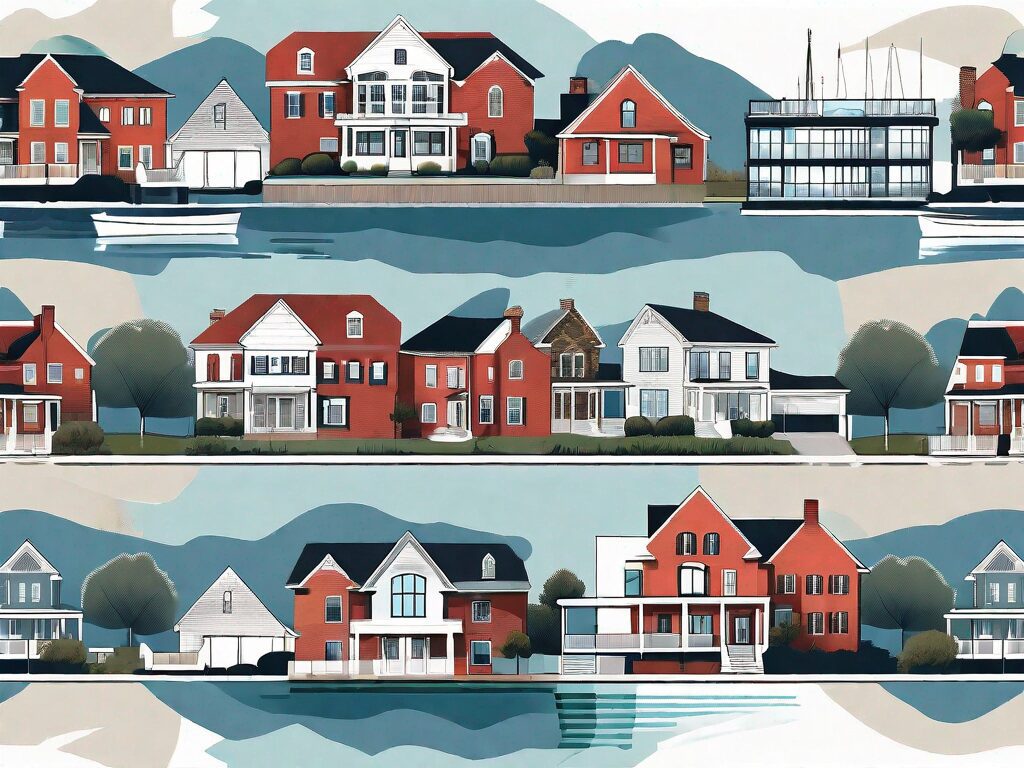 A diverse array of architectural styles representing maryland's top real estate properties