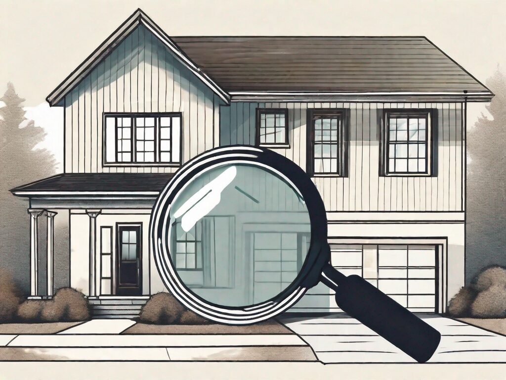 A typical mississippi home with a magnifying glass hovering over it