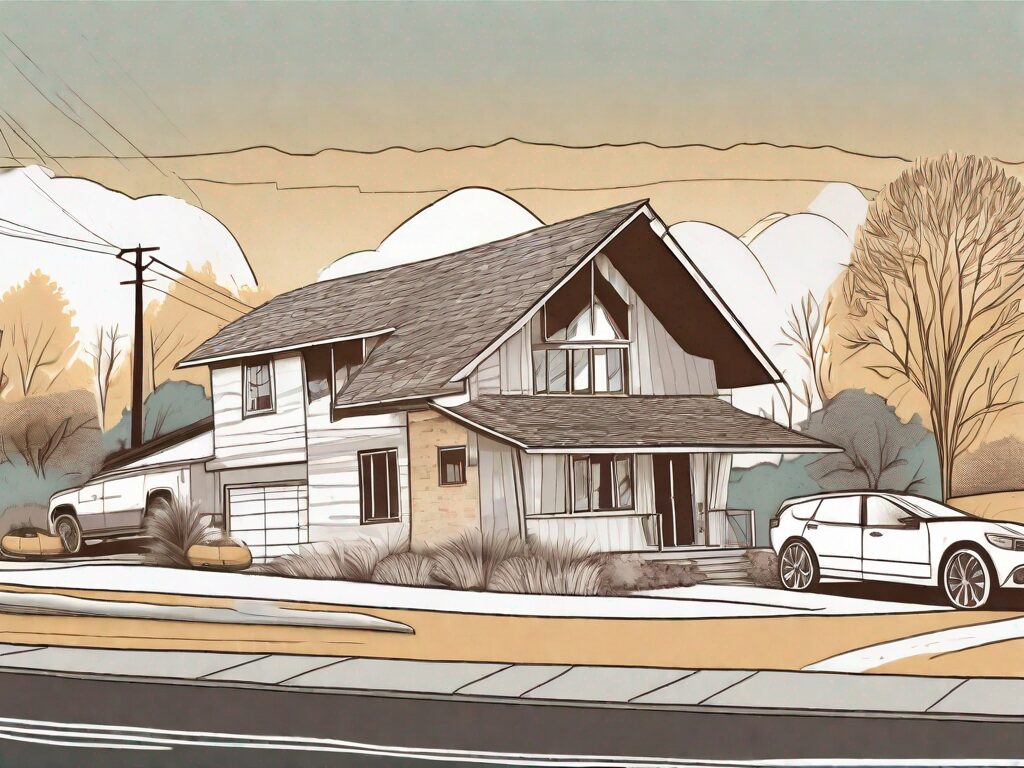 A house being flipped like a pancake against the backdrop of chico