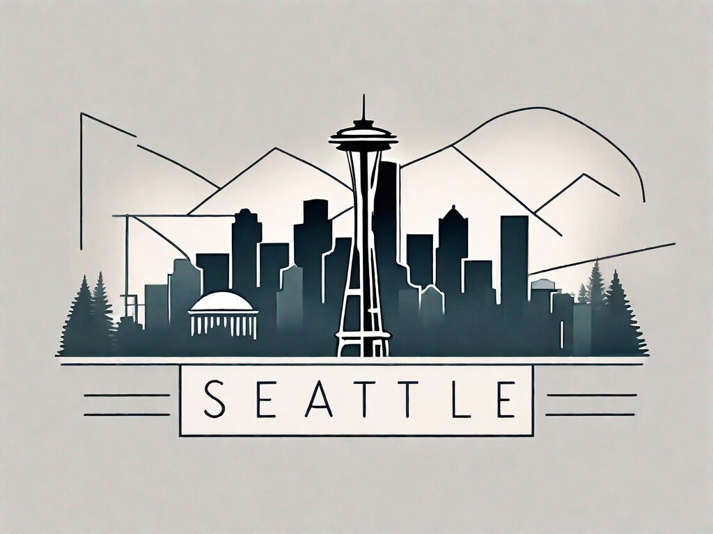 A minimalist seattle skyline