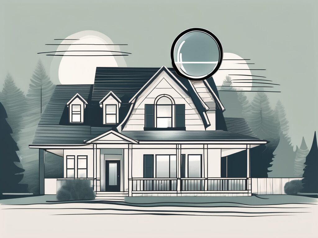 An attractive house in glen st. mary with a magnifying glass focusing on it