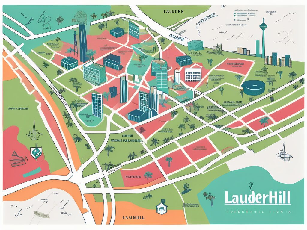 A colorful map of lauderhill