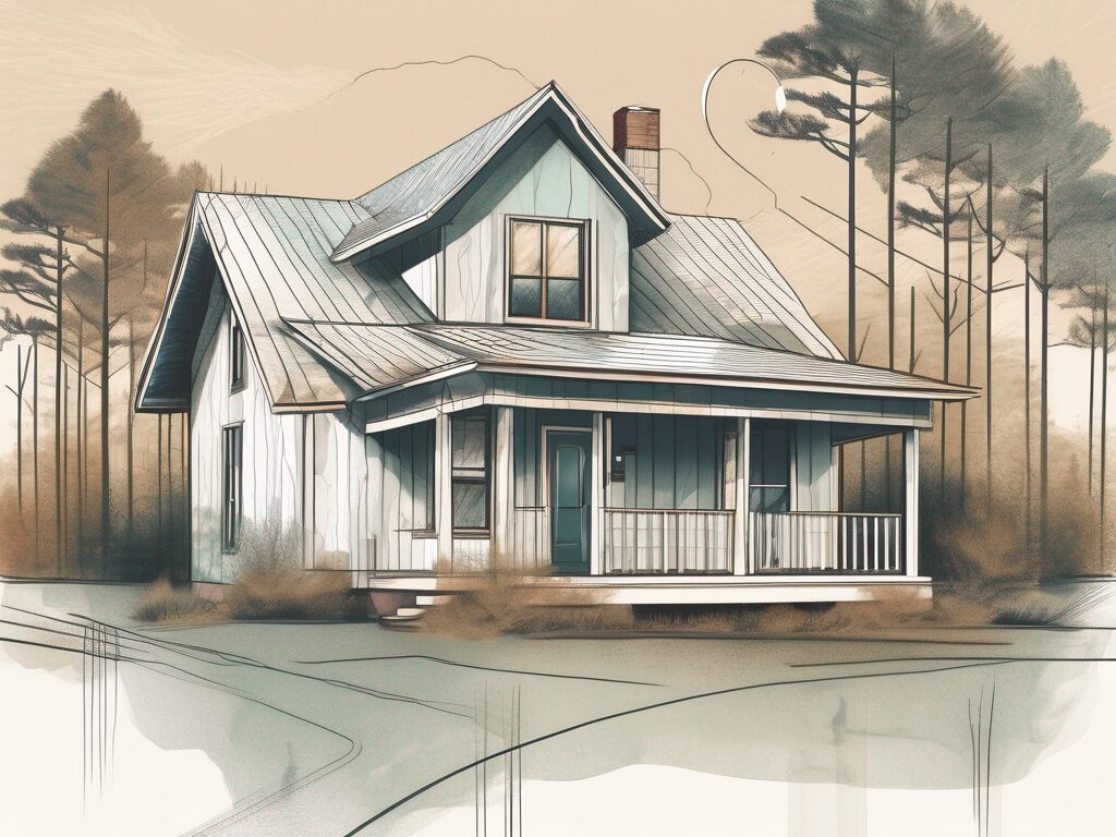 A quaint house in wewahitchka with a magnifying glass hovering over it