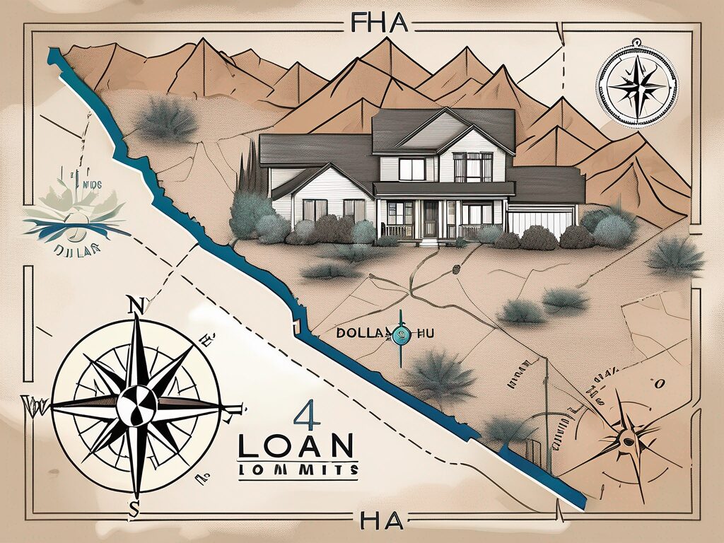 A map of nevada with symbolic representations of houses scattered across