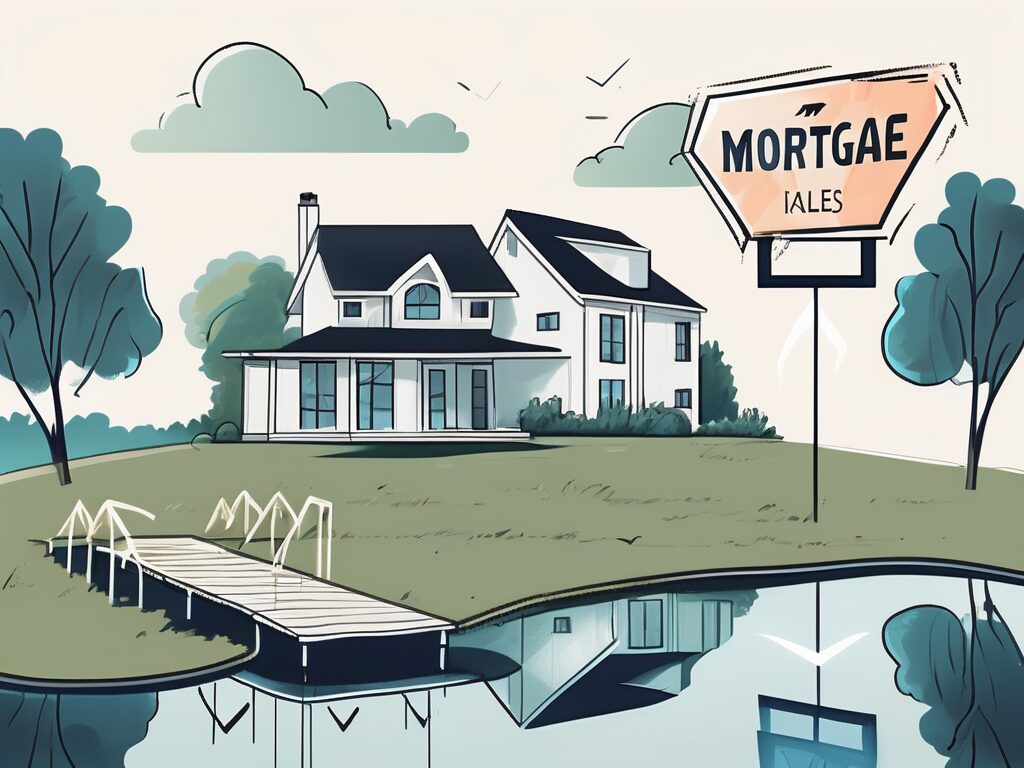 A house with a for-sale sign on the lawn