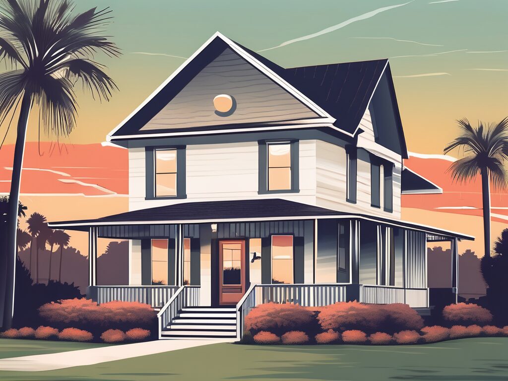 A charming house with a 'sold' sign in the front yard