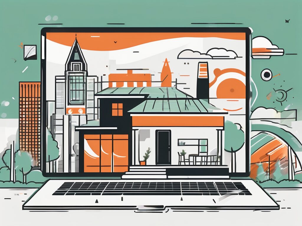 A digital device displaying a house