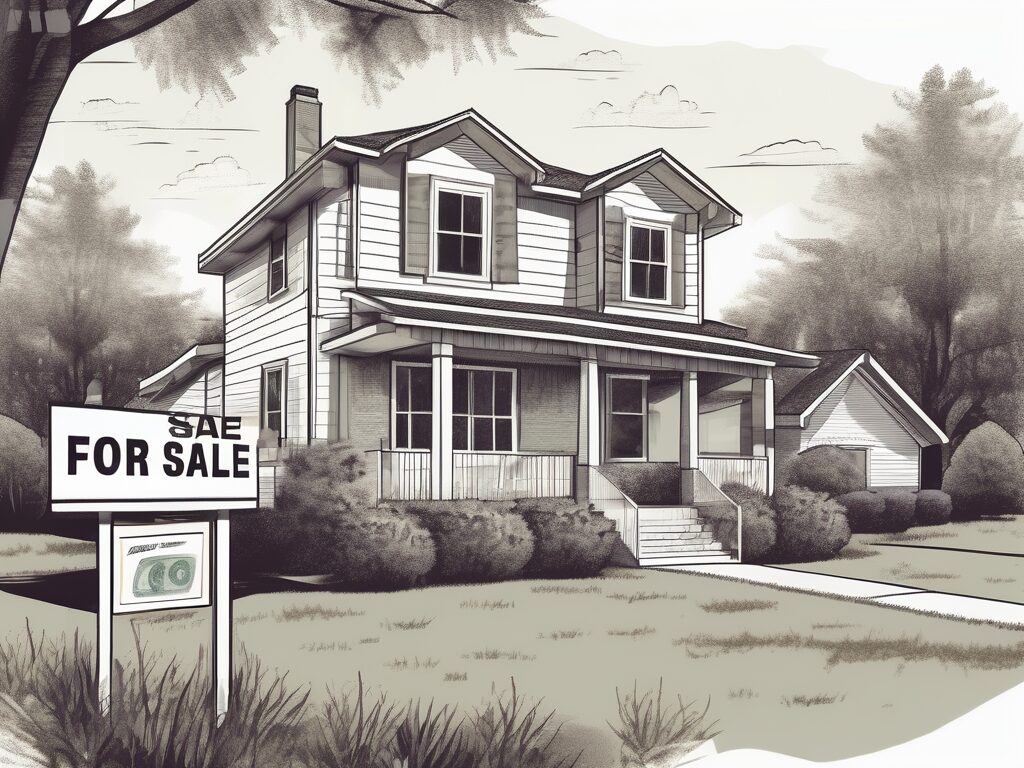 A traditional home in auburndale with a 'for sale' sign in the front yard