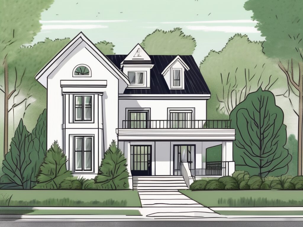 A classic highland park house with a 'for sale' sign in the front yard