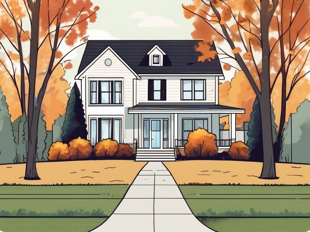 A suburban house in parker with a "for sale" sign on the lawn