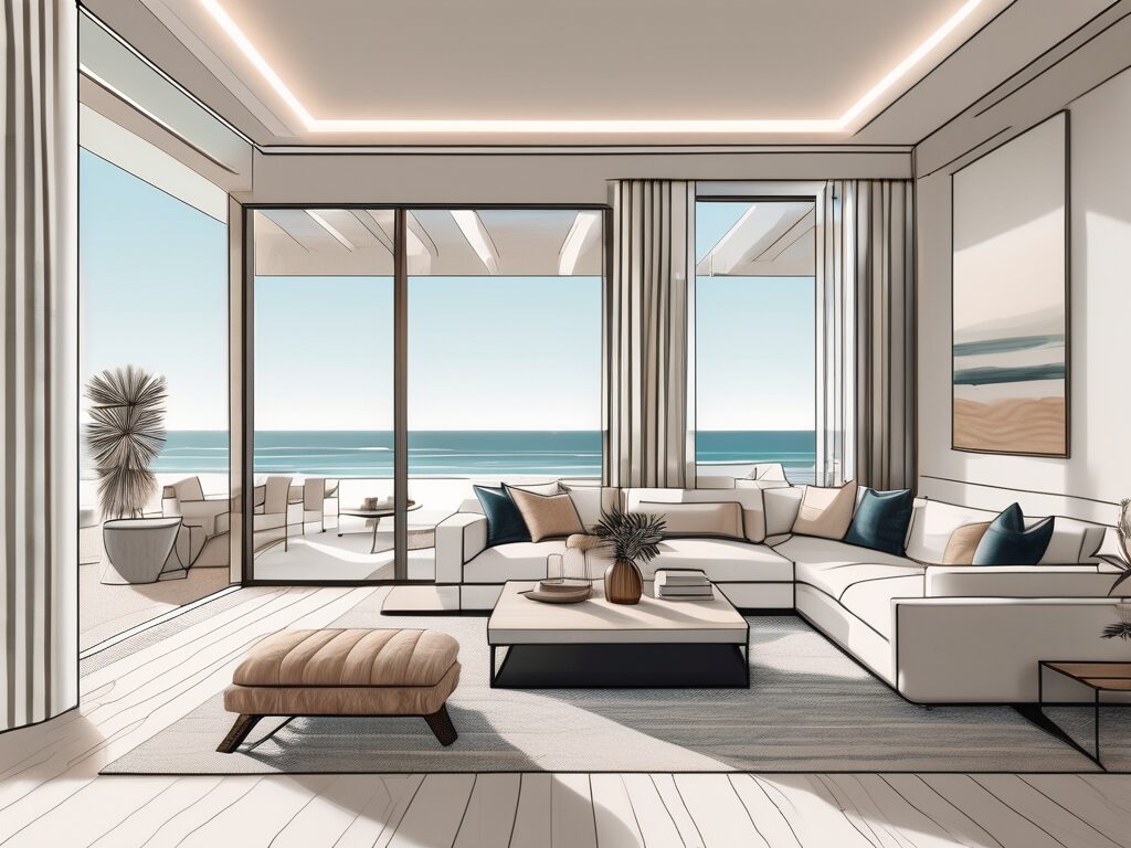 A stylishly staged home in atlantic beach