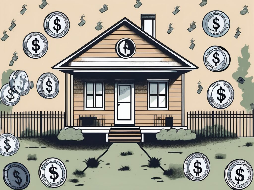 A typical minneola house with a for-sale sign in the yard