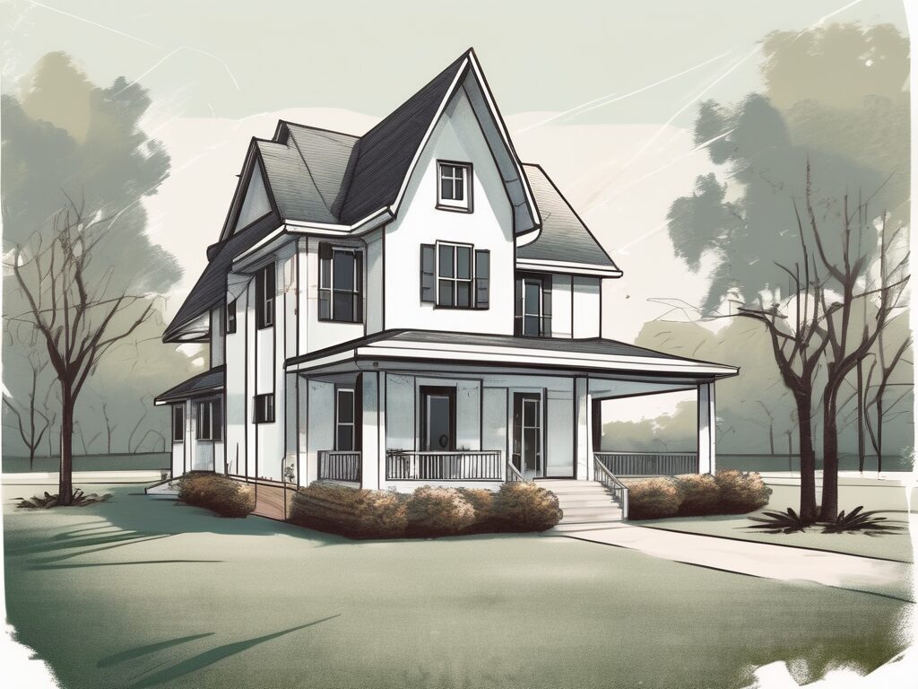 A traditional home in sebring with a "for sale" sign on the lawn