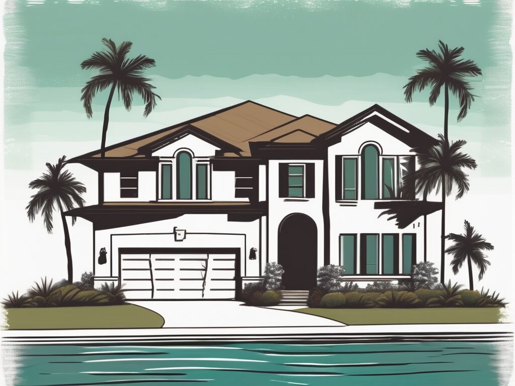 A house in tequesta with a 'for sale' sign in the front yard