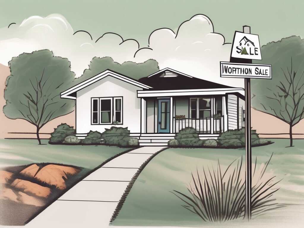 A house with a for-sale sign in the quaint town of worthington springs