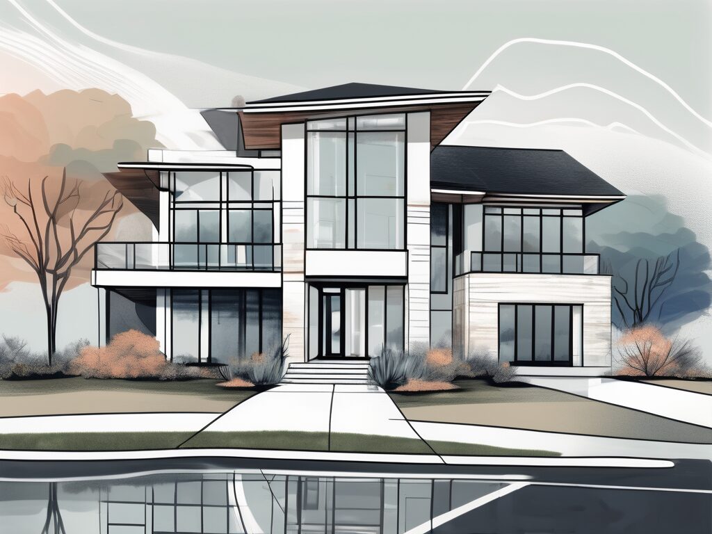 A modern home in cottondale with various digital markers indicating a virtual tour