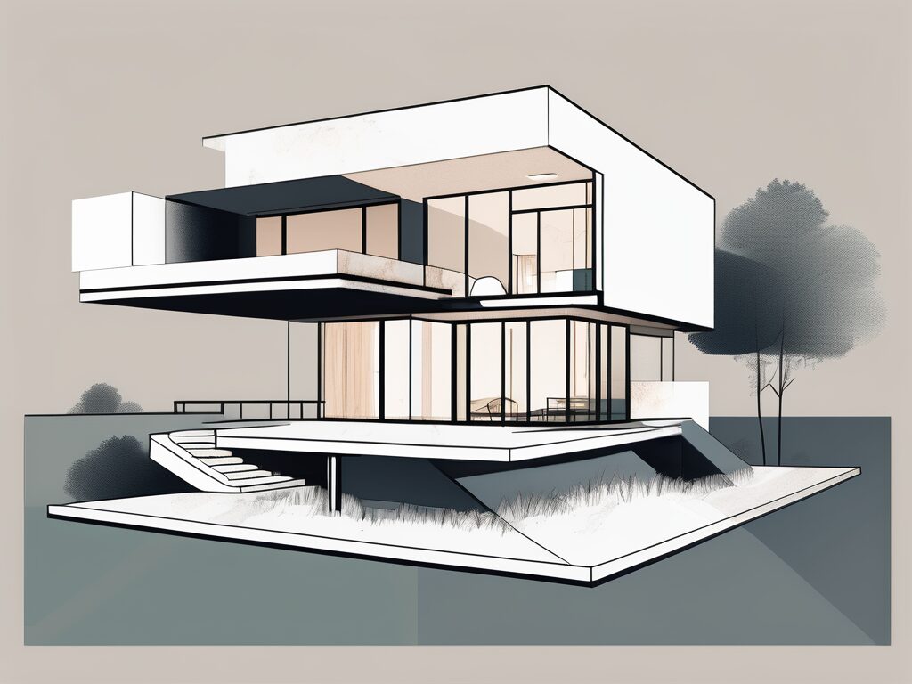 A modern house in davenport with a virtual reality headset floating above it