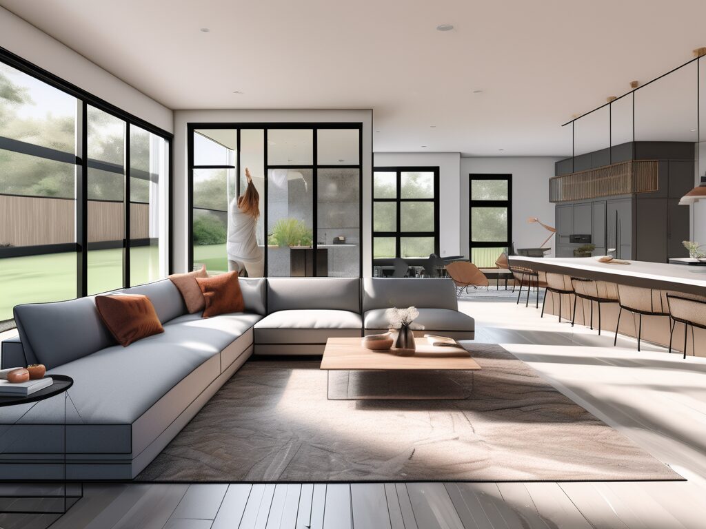 A 3d virtual tour interface on a computer screen