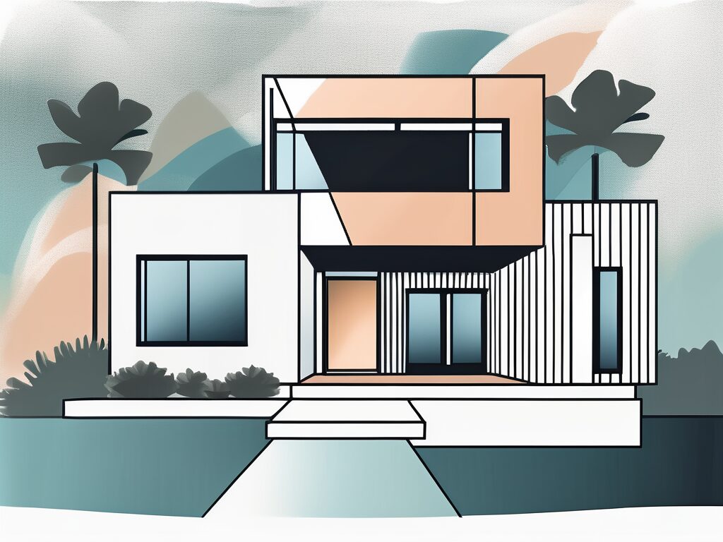 A modern home in lake mary with a virtual reality headset floating above it