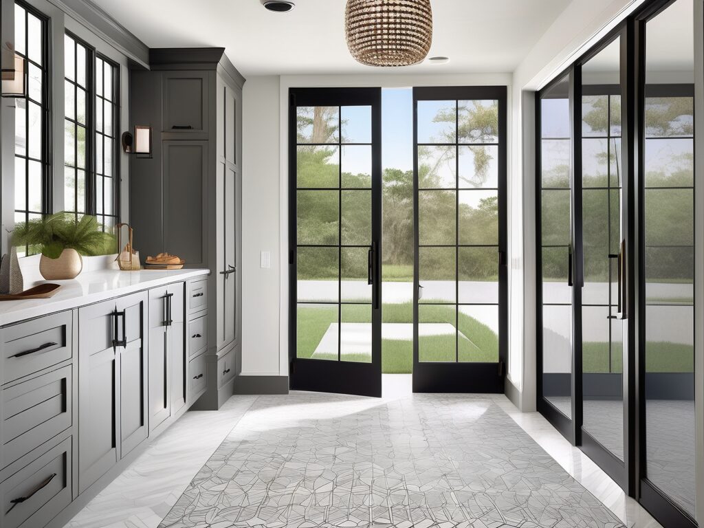 A transformed mudroom in a house