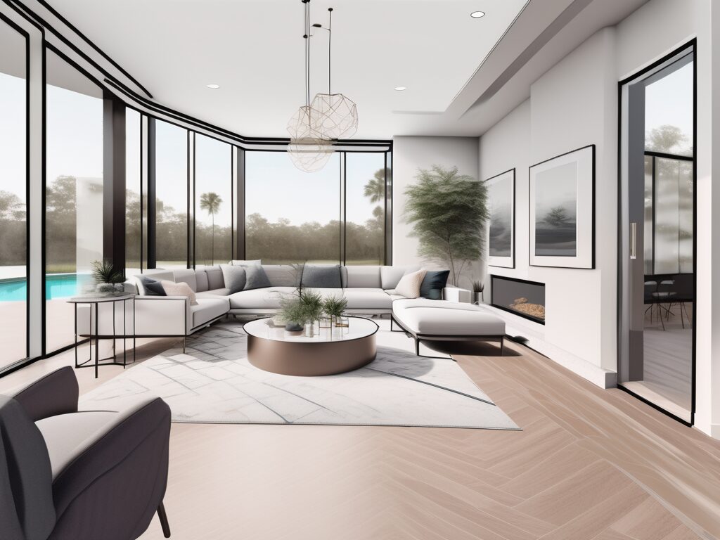 A modern house in st. lucie village with a transparent