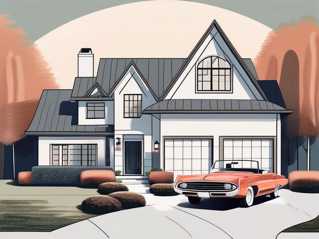 A charming edgewood house with a large "for sale" sign