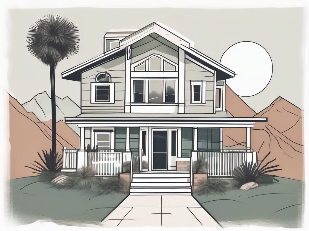 An attractive highland beach house with a 'sold' sign in the front yard