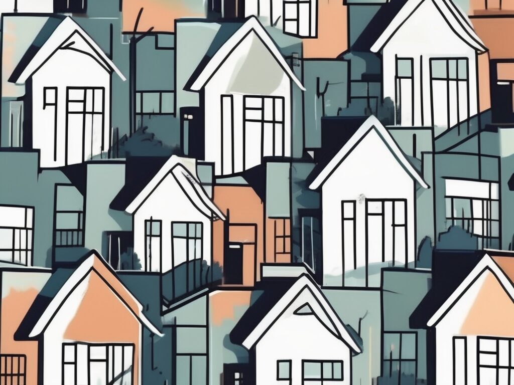 A magnet attracting symbolic representations of houses