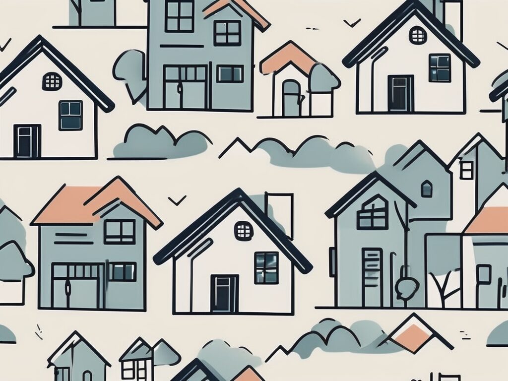 A magnet attracting symbolic icons of houses