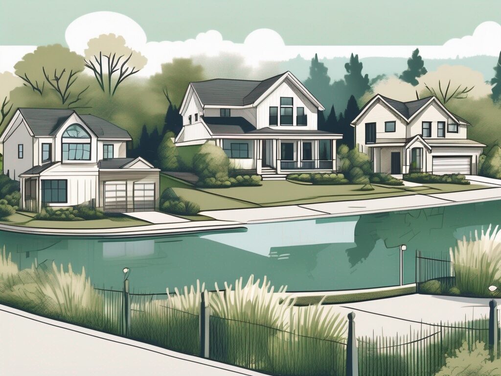An attractive lake helen neighborhood with various appealing features like a lake