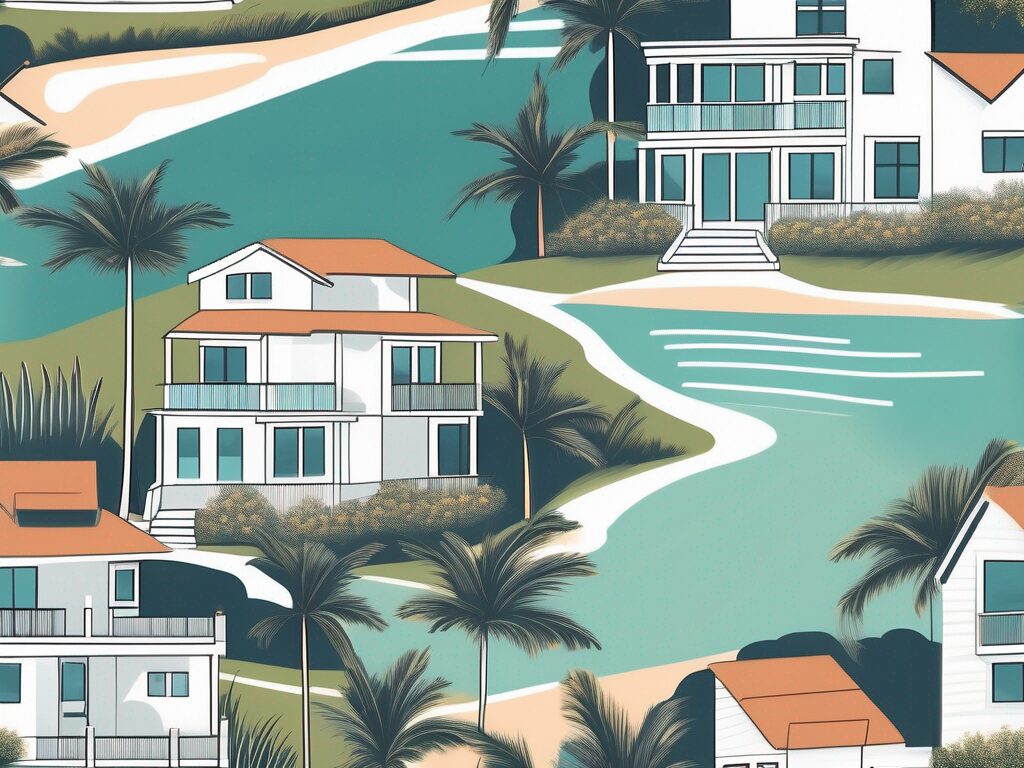 A picturesque lauderdale-by-the-sea landscape with attractive homes