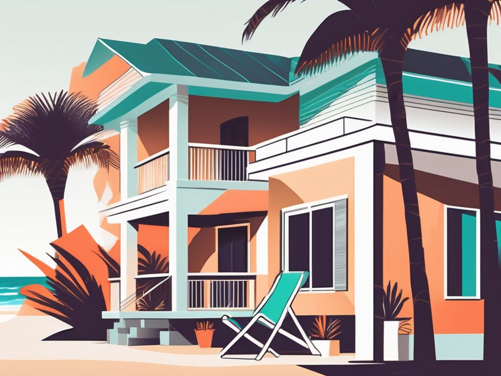 A picturesque mexico beach scene with a vibrant