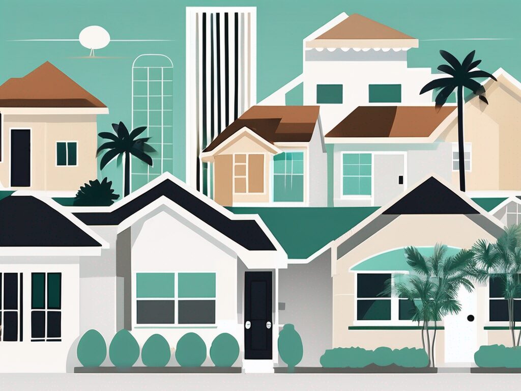 An attractive miami springs neighborhood with various homes