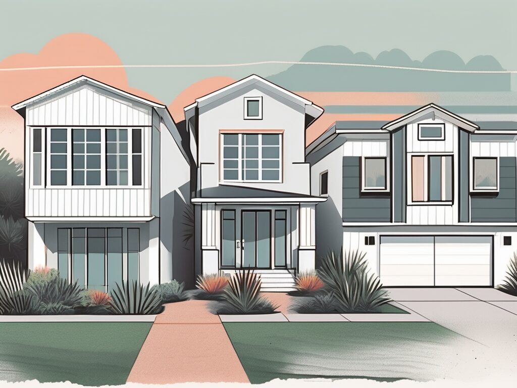 A north bay village landscape featuring attractive homes with a magnet above them