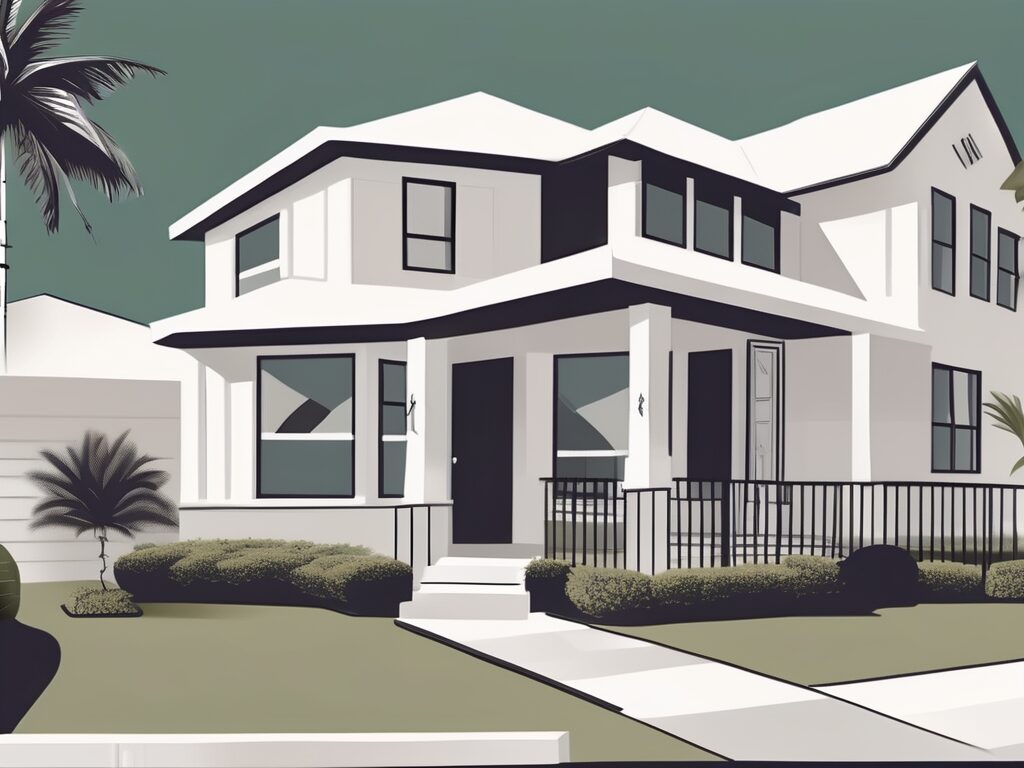 An attractive north miami home with a 'sold' sign in the front yard
