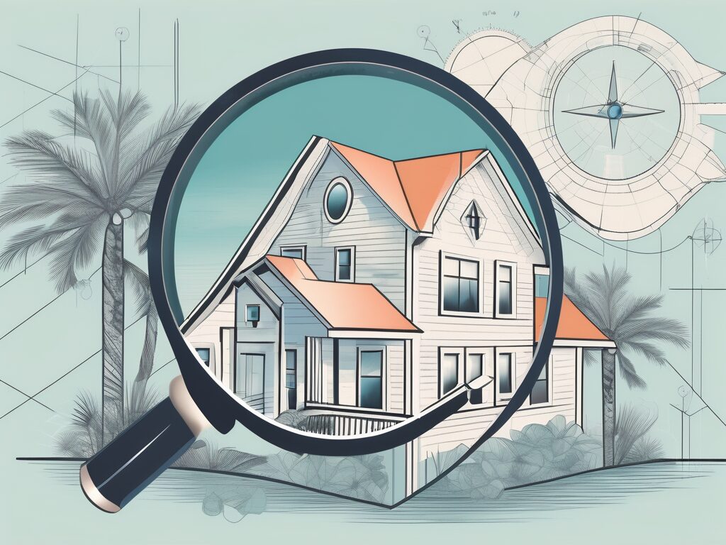 An attractive pensacola house surrounded by a magnifying glass