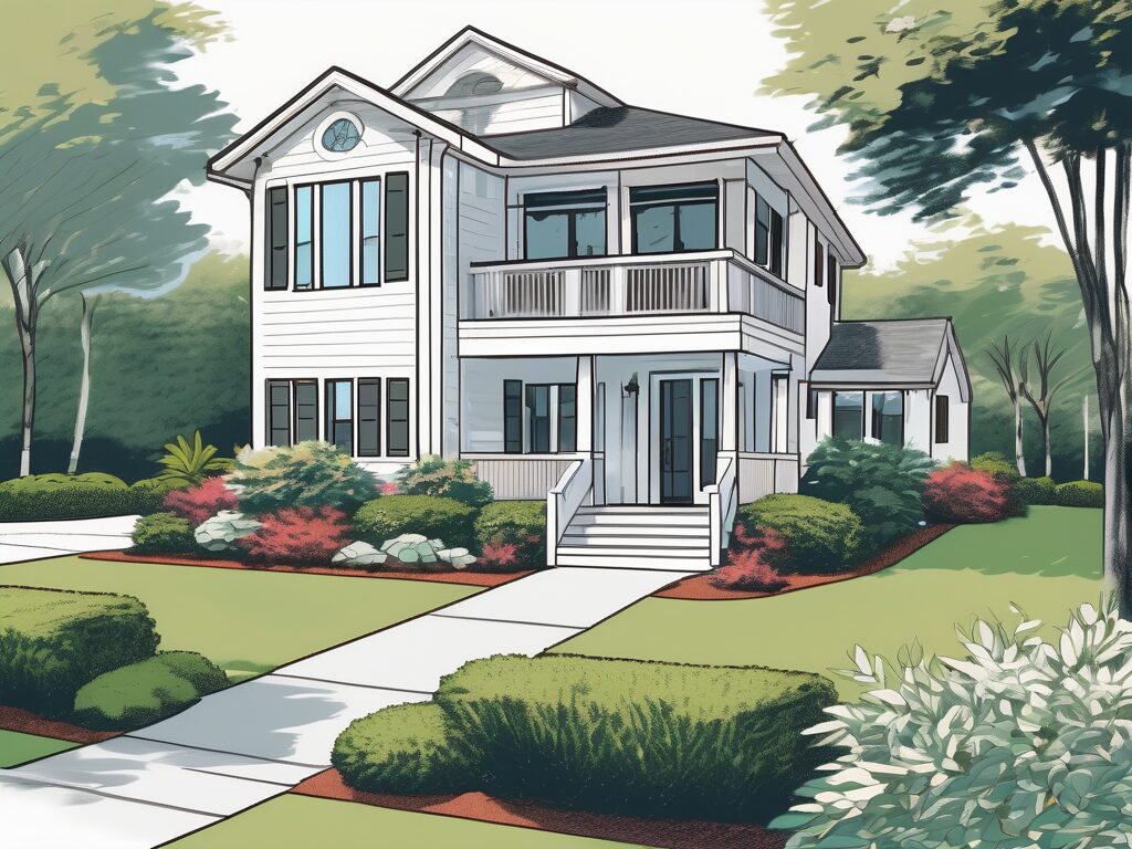A picturesque house in sewall's point surrounded by attractive features such as lush landscaping