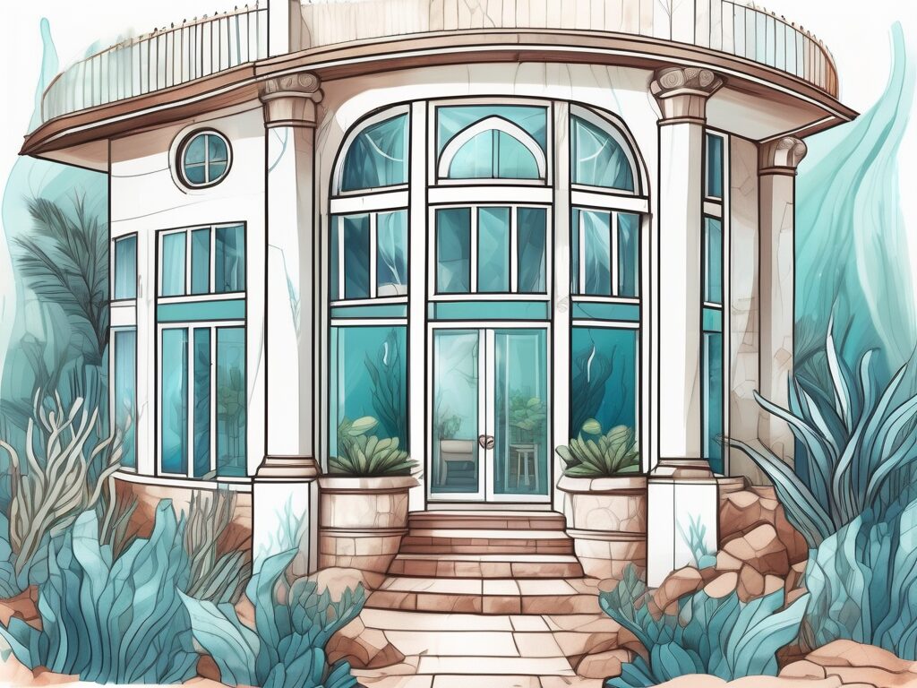 A charming house in atlantis with visible home improvements like a refurbished facade